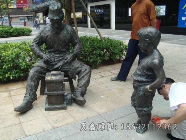 广场人物小品景观铜雕