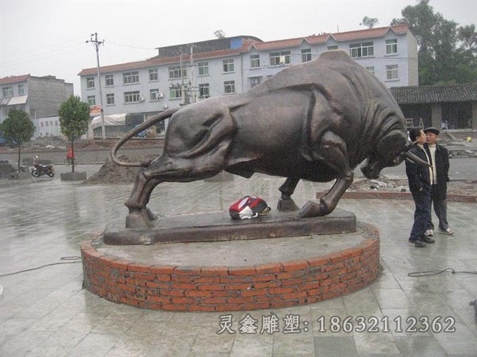动物牛校园景观标志铜雕