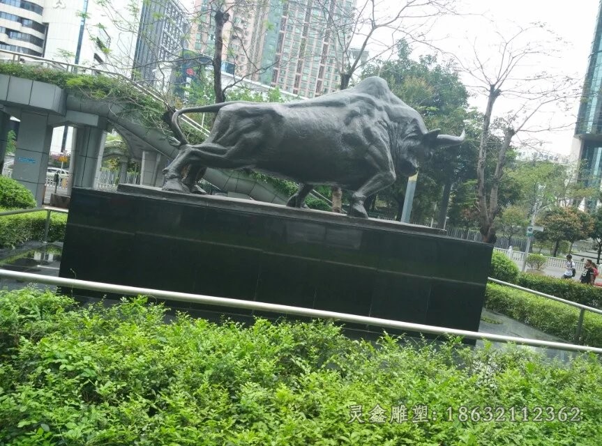 动物牛校园景观标志铜雕