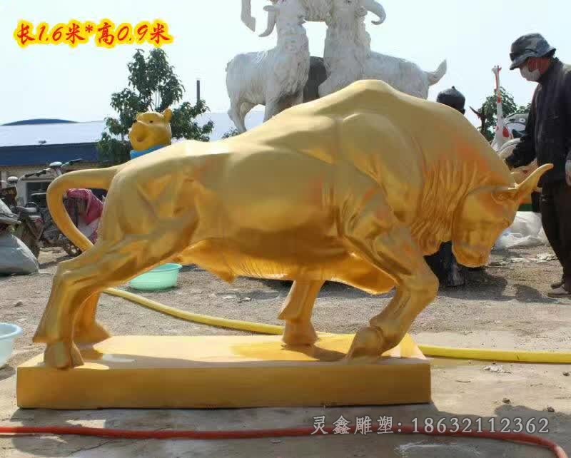 动物牛园林景观标志铜雕