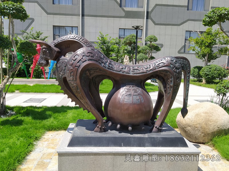 动物牛景区景观标志铜雕