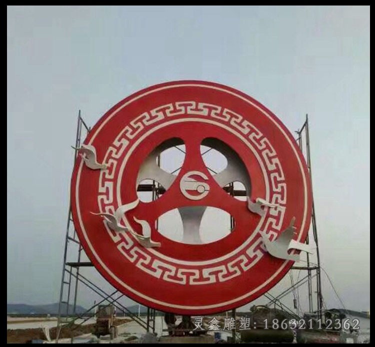 不锈钢齿轮城市景观雕塑