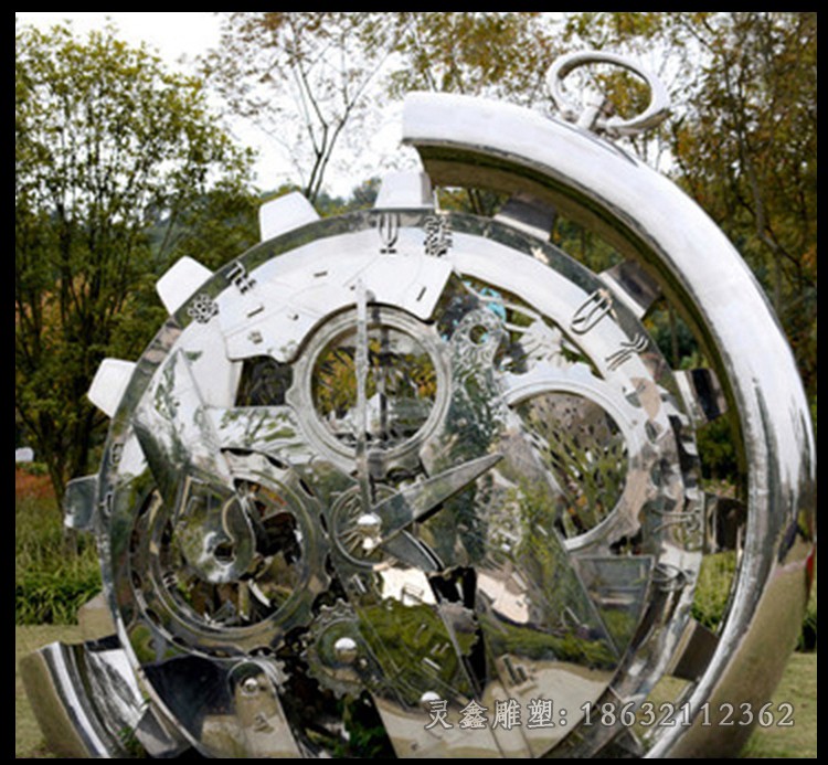 不锈钢齿轮广场景观雕塑