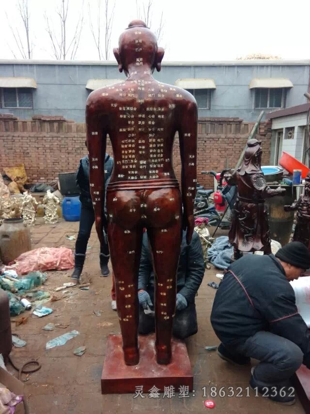 人体穴位景观标志铜雕