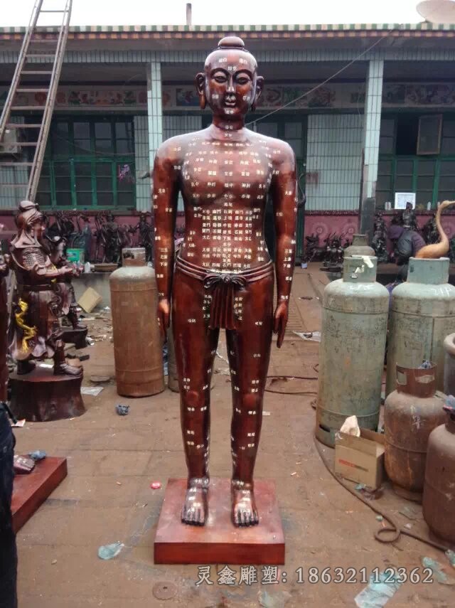 人体穴位景观标志铜雕