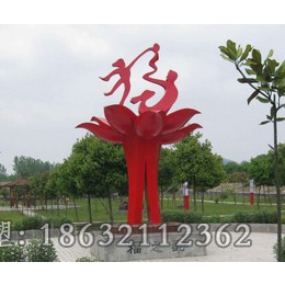 彩绘不锈钢标志景观雕塑
