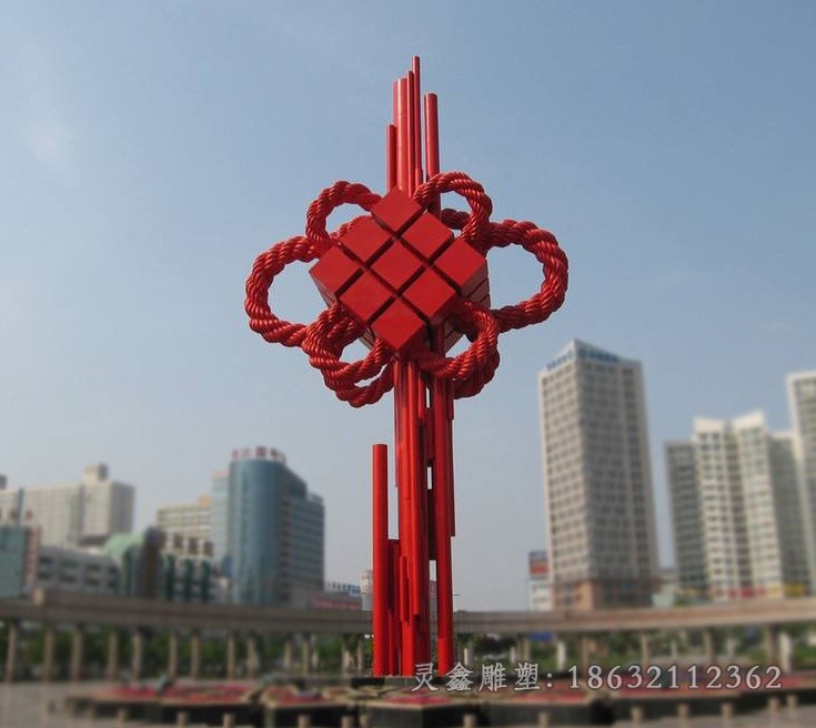 中国结景观不锈钢雕塑