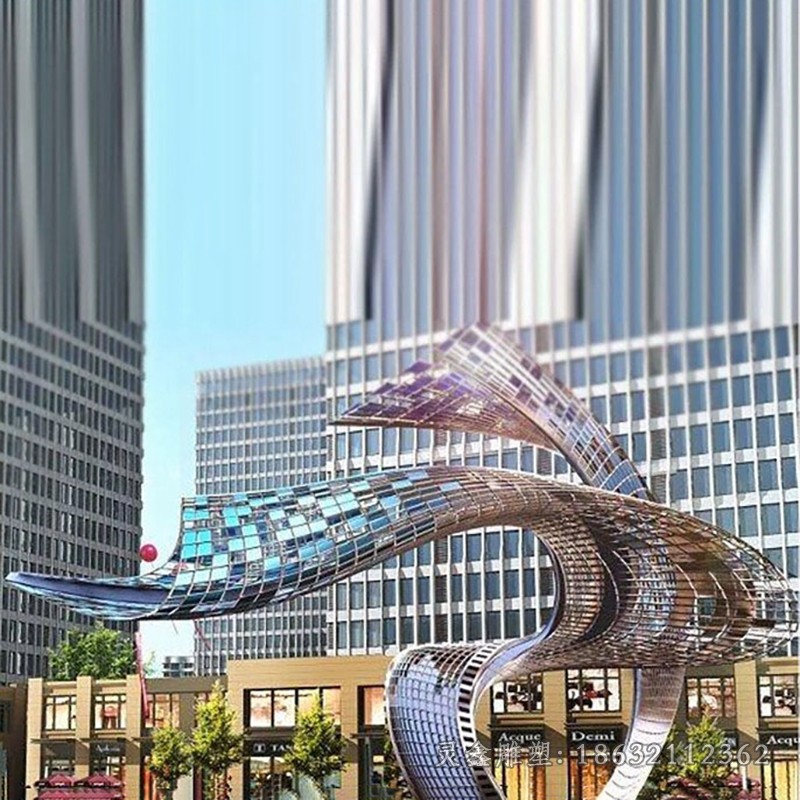 大型镂空景观不锈钢雕塑