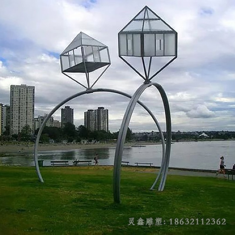 不锈钢大门标志园林雕塑