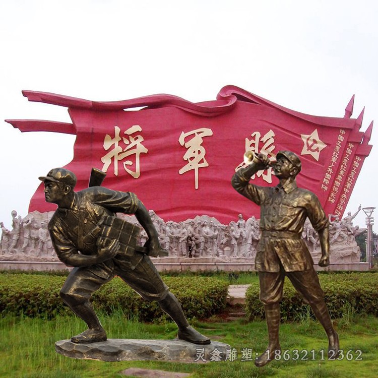 不锈钢党旗标志景区雕塑