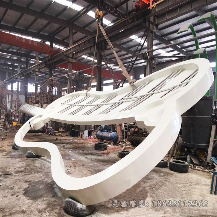 抽象扇子不锈钢景观雕塑