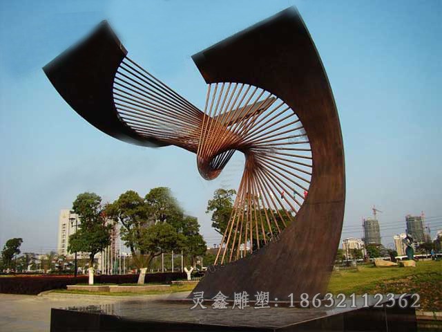 扇形之门景观标志铜雕