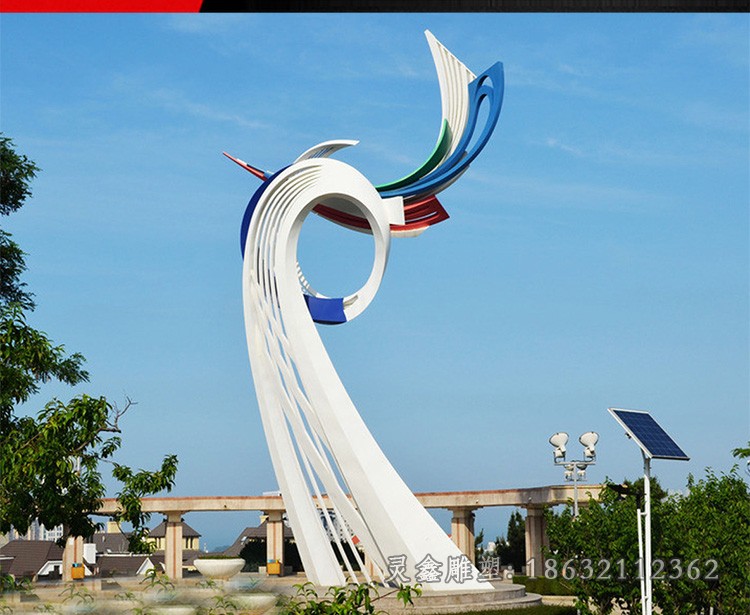 镜面海浪不锈钢园林雕塑