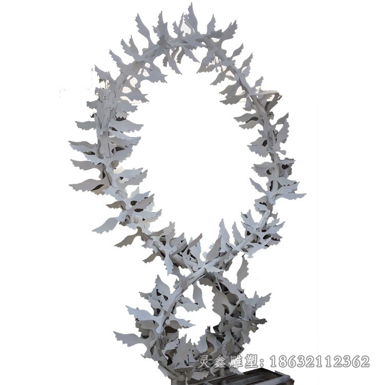 镜面鸽子广场不锈钢雕塑