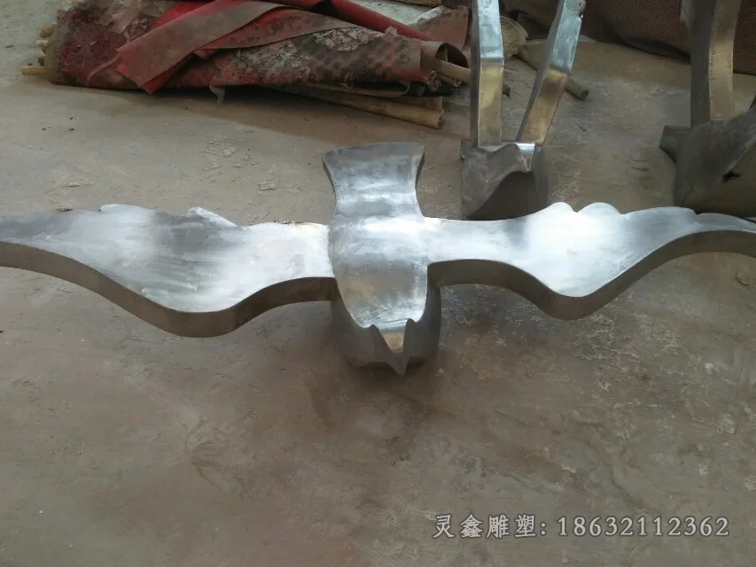 镜面鸽子庭院不锈钢雕塑