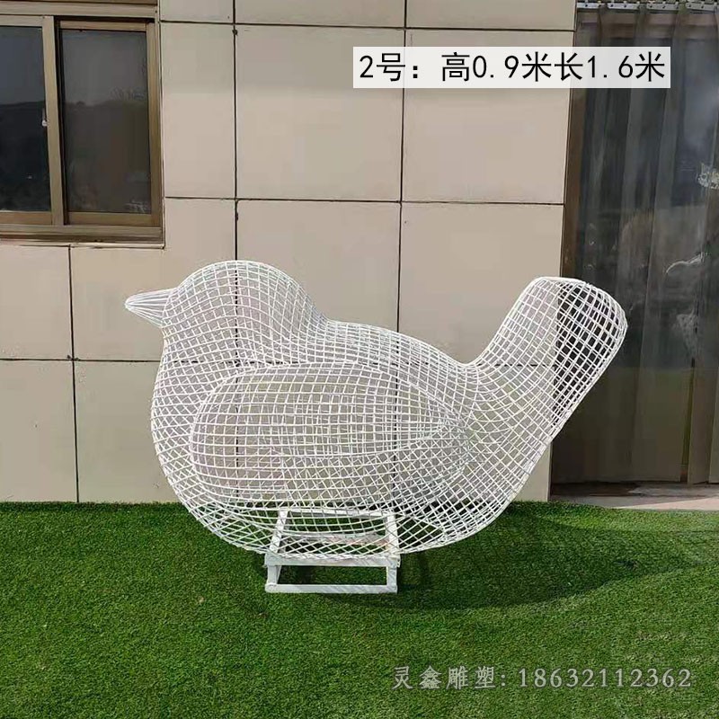 不锈钢镂空鸟广场雕塑