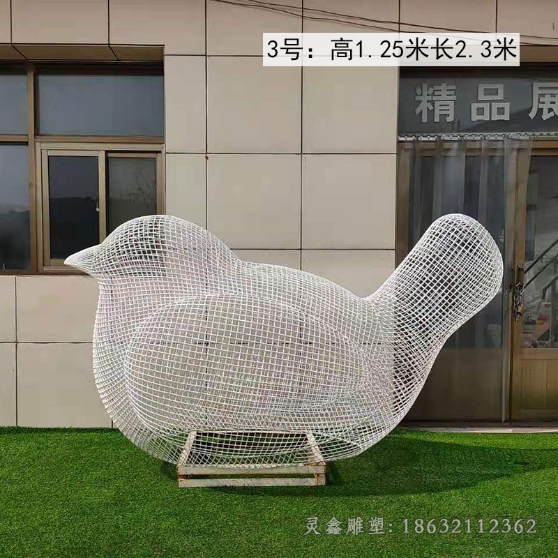不锈钢镂空鸟广场雕塑