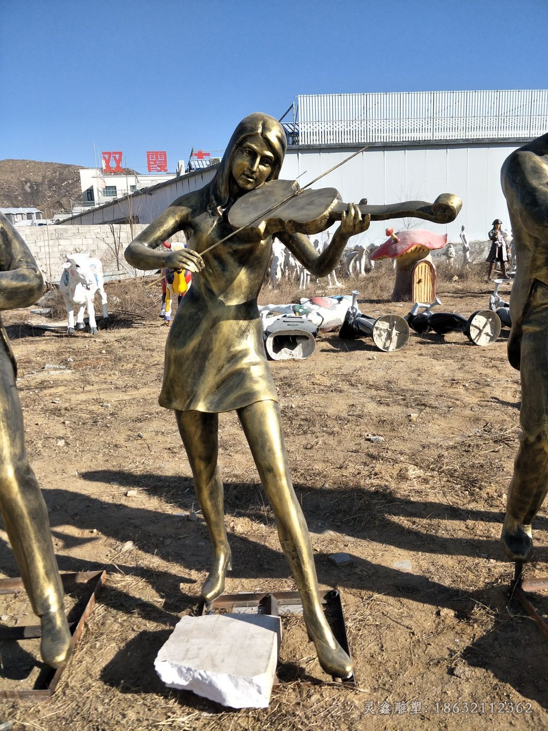 抽象音乐人物景观铜雕