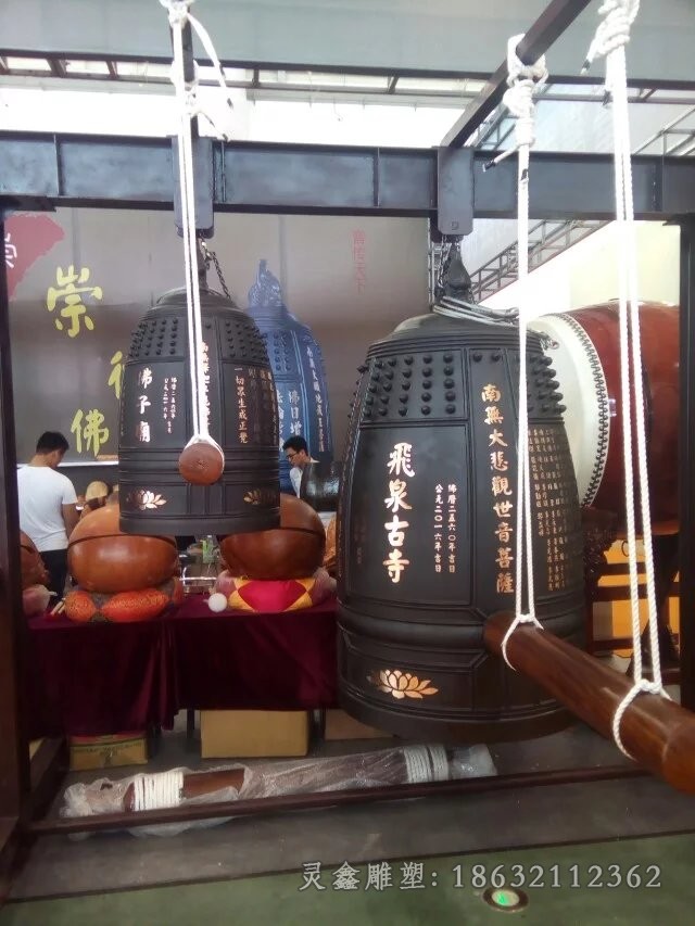 古代铜钟景观庭院铜雕