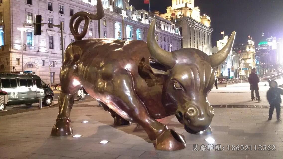 动物牛街边文化铜雕