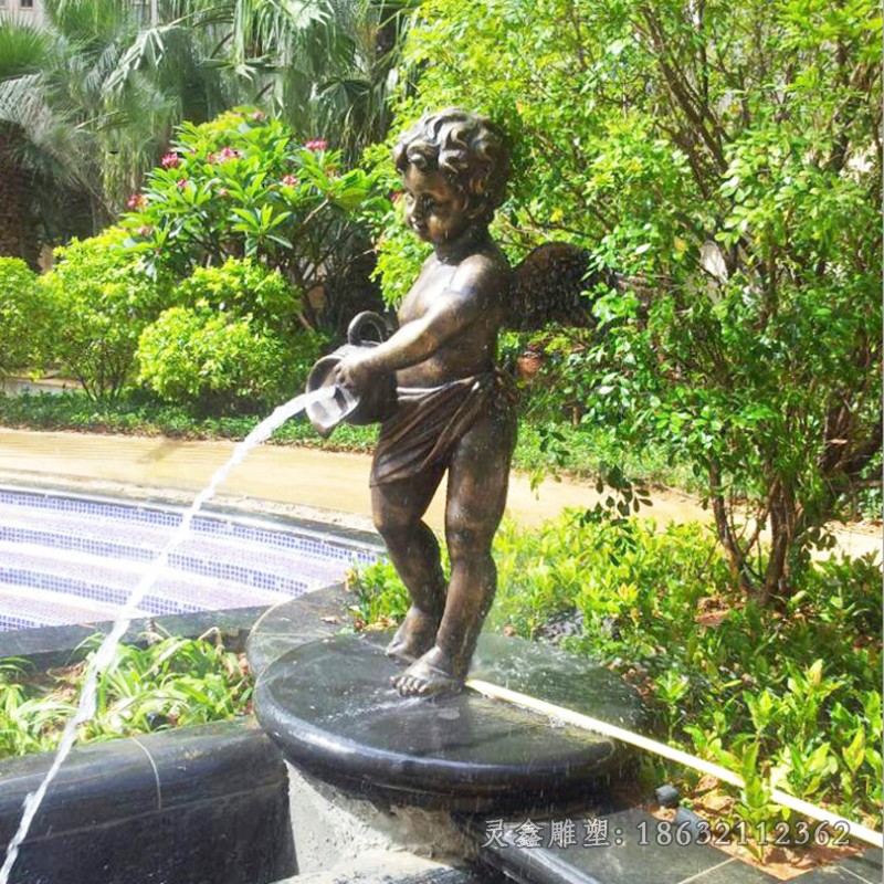 抽象喷泉景观标志铜雕