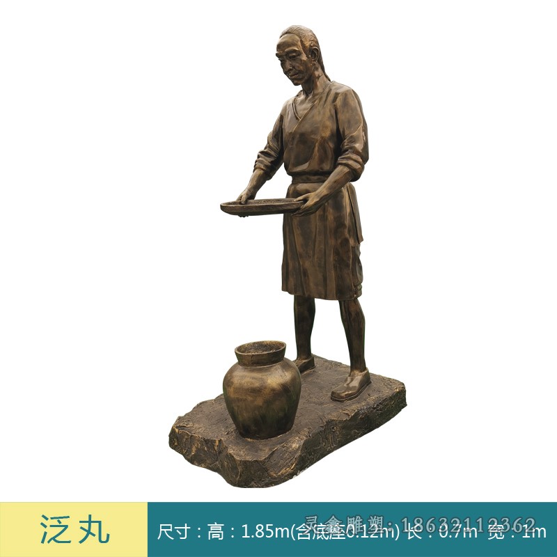 中医制药小区人物铜雕