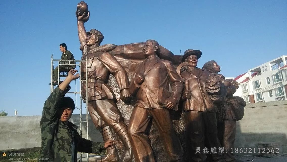 广场伟人景观标志铜雕