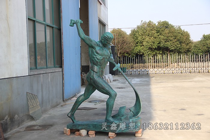 青铜人物造型景观铜雕