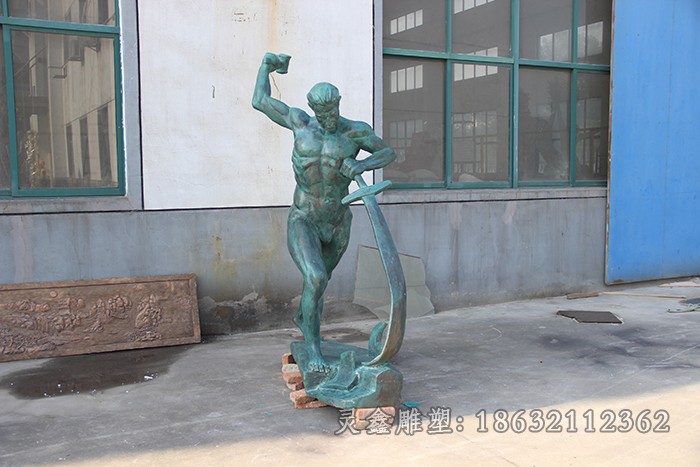 青铜人物造型景观铜雕