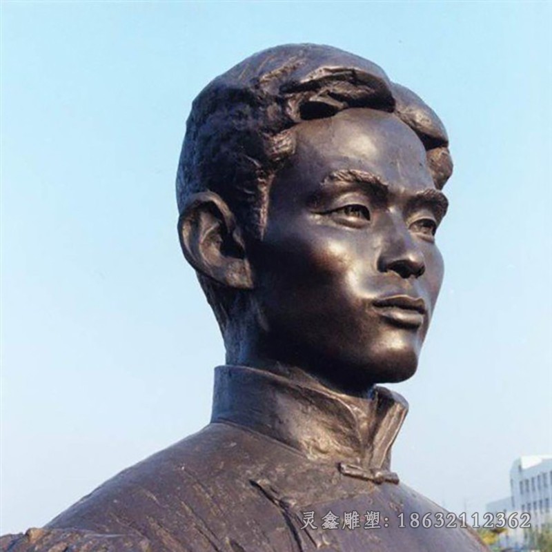 广场人物景观小品铜雕