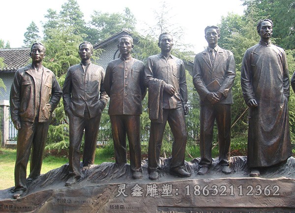 伟人景观标志抽象铜雕