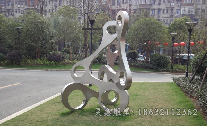 镜面城市标志不锈钢雕塑