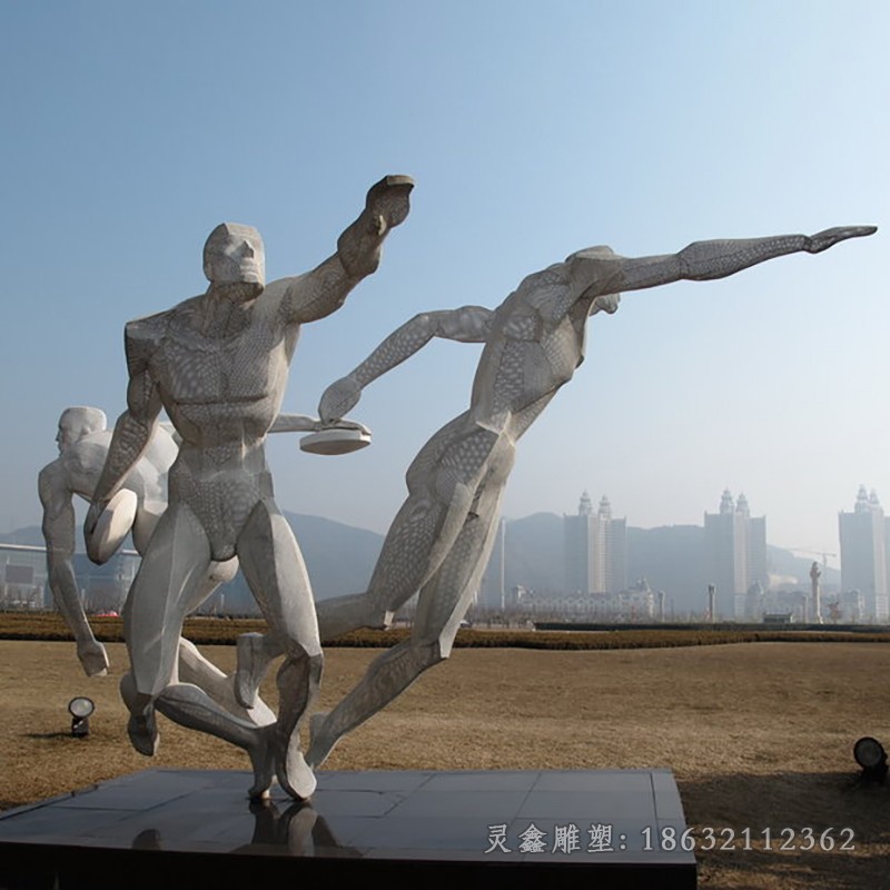 不锈钢掷铁饼运动雕塑