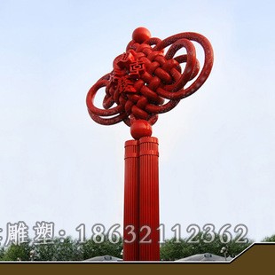 不锈钢中国结抽象雕塑