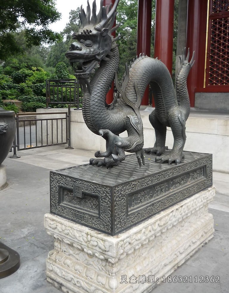 古代神兽龙景观铜雕