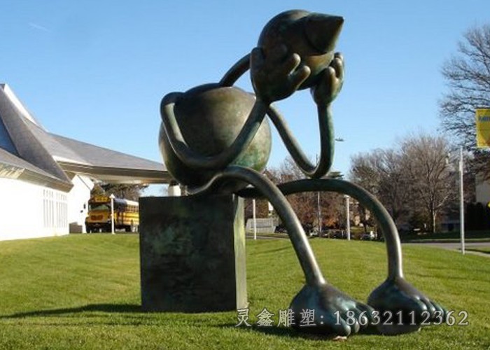 外星人抽象景观铜雕