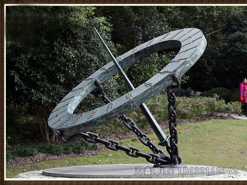 不锈钢日晷景观雕塑