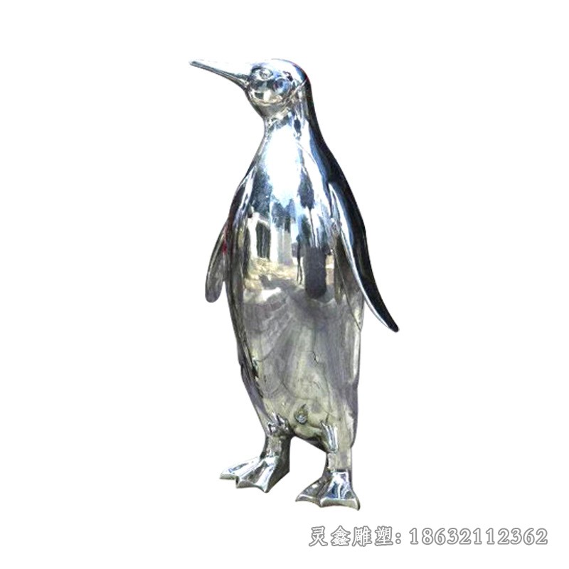 镜面企鹅动物不锈钢雕塑