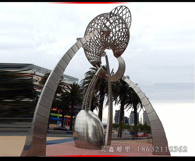 镂空海螺不锈钢景观雕塑
