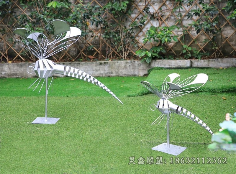 镂空蜻蜓别墅不锈钢雕塑