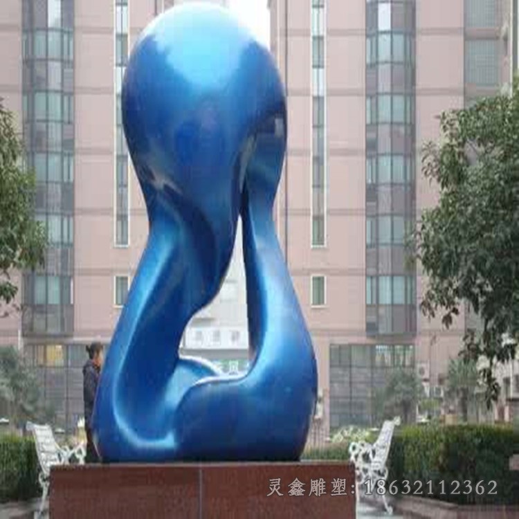 彩绘标志小区不锈钢雕塑