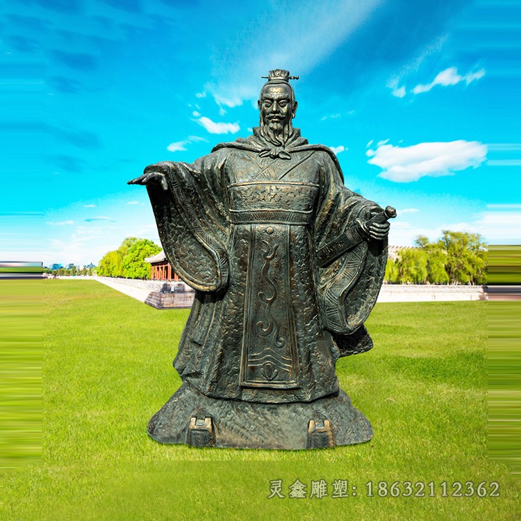西汉开国皇帝刘邦铜雕