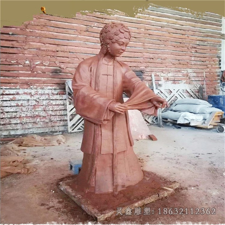古代戏曲园林人物铜雕