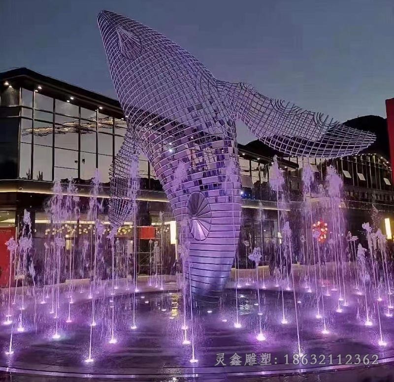 镂空海豚景观不锈钢雕塑