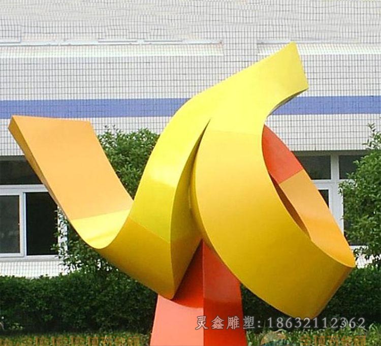 不锈钢广场景观彩绘雕塑