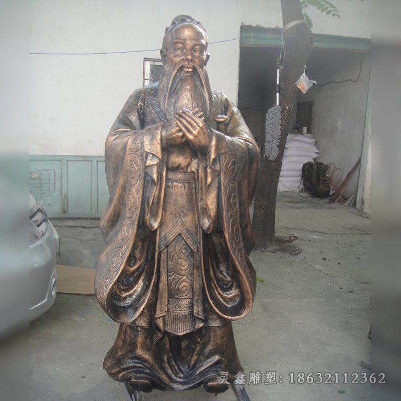 名人孔子人物景观铜雕