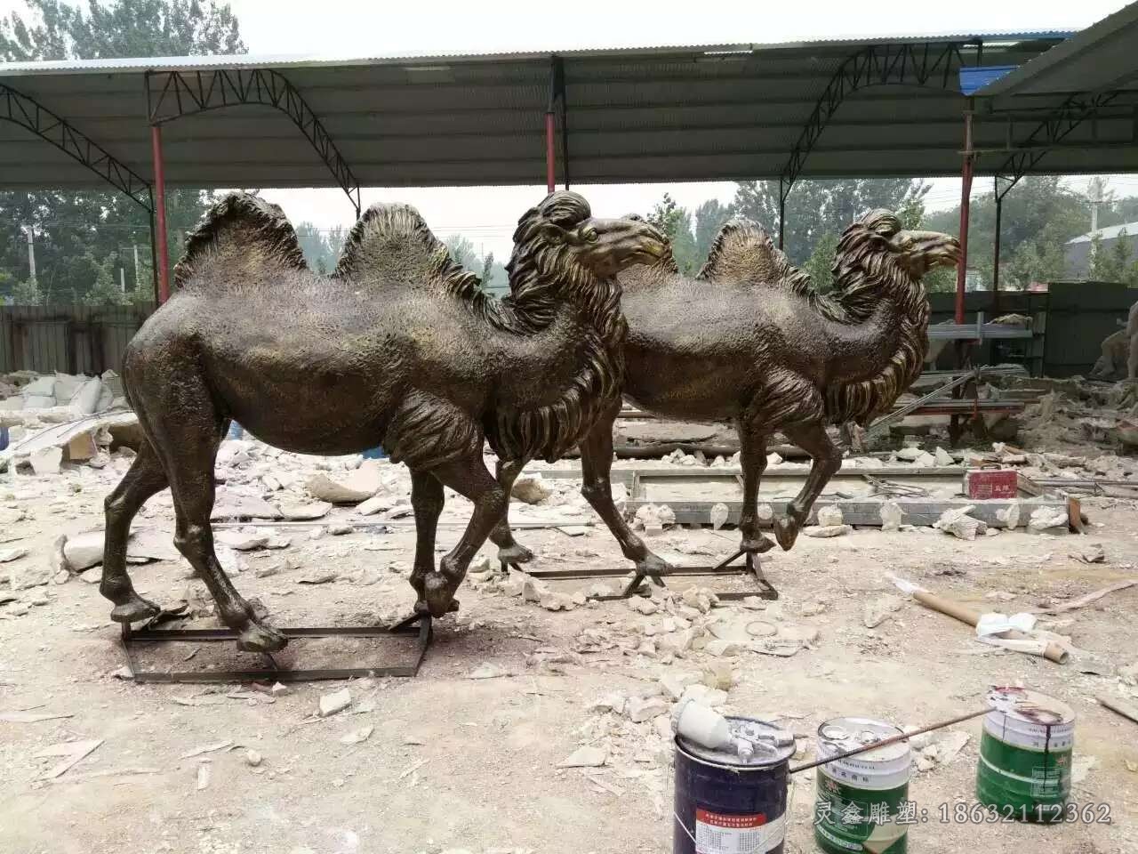 骆驼动物景观铜雕